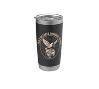 Peace On Earth Goodwill to Men Luke 2:14 Christian Emblem Stainless Steel Insulated Tumbler