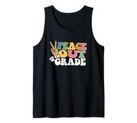 Peace Out 4TH Grade Colorful Retro End of School Design Tank Top