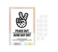 PEACE OUT Acne Day Dot Sheer Hydrocolloid Pimple Patches, Invisible Acne Spot Patches with Encapsulated Salicylic Acid, Retinol, and Aloe Vera (20 count)