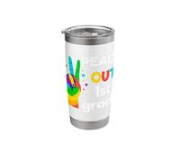 Peace Out First 1st Grade Last Day School Graduation Stainless Steel Insulated Tumbler