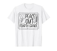 Peace Out Fourth Grade Student Last Day of School Graduatio T-Shirt