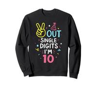 Peace Out Single Digits I'm 10 Year Old 10th Birthday Sweatshirt