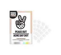 Peace Out Skincare Acne Day Dot Jumbo, 6-hour Fast Acting Sheer Hydrocolloid Pimple Patches with Salicylic Acid, Ultra-Thin, Virtually Invisible, Quickly Clear Breakouts, Blemishes and Zits, 40 dots