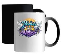 Peace Over Loud Noise Design Ceramic Magic Mug White