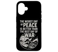 Peace Over War Quote Inspirational Design Case for iPhone 16