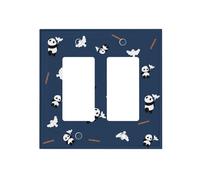 Peace Panda Dual-Texture Roman Frame Switch Plate â€“ Premium Pc Wall Switch Cover with Full-Panel Embossed Print, Heavy-Duty 100°c Heat & Fade Resistant Design for Residential & Commercial Use