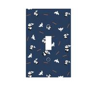 Peace Panda Premium Single-Gang Roman Frame Switch Plate â€“ Realistic Leather-Texture Finish, Durable Pc Material Wall Cover for Residential & Commercial Use (Includes Decorative Screws)