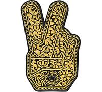Peace Patch to Iron or sew on for All Fabrics | Peace Sign Fabric Applique Embroidered Peace Fingers Sticker to Iron on for Clothing and Backpacks | 80x50 mm