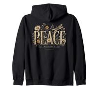 Peace Philippians 4:7 Floral Dragonfly Christian Vintage Zip Hoodie