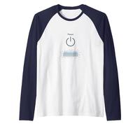 Peace Power: Tranquil Technology for Mindful Living Raglan Baseball Tee, Men, Navy/White, S