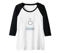 Peace Power: Tranquil Technology for Mindful Living Raglan Baseball Tee, Women, Black/White, XXL