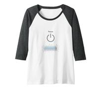 Peace Power: Tranquil Technology for Mindful Living Raglan Baseball Tee, Women, Dark Heather/White, XXL