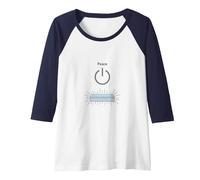 Peace Power: Tranquil Technology for Mindful Living Raglan Baseball Tee, Women, Navy/White, S
