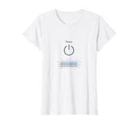 Peace Power: Tranquil Technology for Mindful Living T-Shirt, Women, White, M