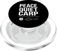 Peace Quiet Carp The Only Three Things I Need PopSockets PopGrip for MagSafe