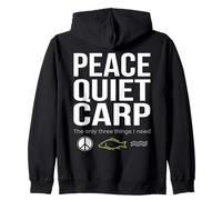 Peace Quiet Carp The Only Three Things I Need Zip Hoodie