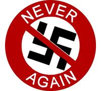 Peace Resource Project Never Again - Anti-, Anti-racism, Equality Button for Backpacks, Jackets, Hats, Apparel Pinback