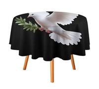 Peace Round Tablecloth Washable Circle Table Cloth Cover for Dining Kitchen Party Farmhouse 36x36in