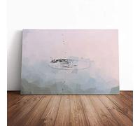 Peace & Serenity in Abstract Canvas Wall Art Picture Print - Framed Painting - Modern Home Décor - Ready to Hang Poster for Living Room Bedroom - 36x24 Inch