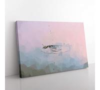 Peace & Serenity In Abstract Modern Art Canvas Wall Art Print Ready to Hang, Framed Picture for Living Room Bedroom Home Office Décor, 60x40 cm (24x16 Inch)