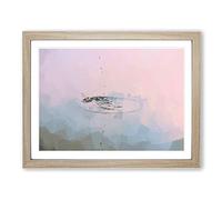 Peace & Serenity In Abstract Modern Art Framed Print | A3 Oak Framed Wall Art | Ready to Hang | Abstract Fantasy Picture | Living Room Bedroom Lounge Office