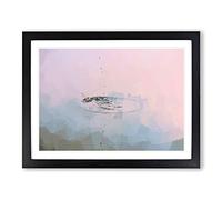 Peace & Serenity In Abstract Modern Art Framed Print | A4 Black Framed Wall Art | Ready to Hang | Abstract Fantasy Picture | Living Room Bedroom Lounge Office