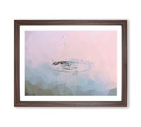 Peace & Serenity In Abstract Modern Art Framed Print | A4 Walnut Framed Wall Art | Ready to Hang | Abstract Fantasy Picture | Living Room Bedroom Lounge Office