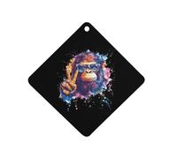 Peace Sign Bigfoot Sasquatch Air Freshener Hanging Car Incense Chip Diffuser Scented Decor for Car Home