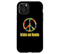 Peace Sign Bricks not Bombs Retro Brick Set Block Builder Case for iPhone 11 Pro