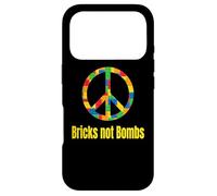 Peace Sign Bricks not Bombs Retro Brick Set Block Builder Case for iPhone 17 Pro