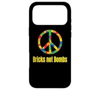 Peace Sign Bricks not Bombs Retro Brick Set Block Builder Case for iPhone 17 Pro Max