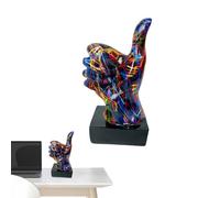Peace Sign Decoration Decorative Figures | Colorful Fingers with Gestures Table for Home Decor, Abstract Art Sculpture for Negotiations