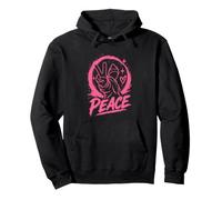 Peace Sign Flowers 60s and 70s Hippies Peace Flower Power Pullover Hoodie