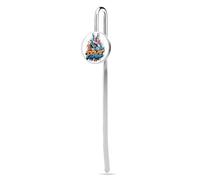 Peace Sign Hand Street Art Graffiti Stainless Steel Metal Book Mark Marker, Bookmarks Page Holder with Crystal Glass for School Reader Office Supplies