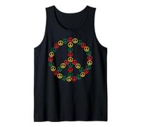 Peace Sign Hippie Retro 60s 70s Rasta Peace Lover Vintage Tank Top