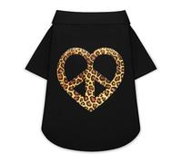 Peace Sign Love Leopard Cute Pet T-Shirts Dog Shirt Clothes Funny Beach Pullover Cat Sweatshirt For Small Pets XL