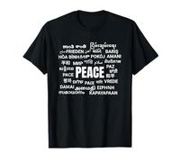 Peace Sign Minimalist Global World Peace Different Languages T-Shirt