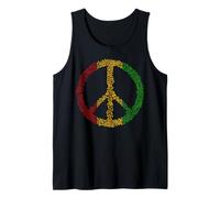 Peace Sign Music Notes Jamaica Rasta Reggae Tank Top