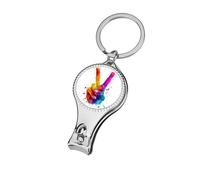 Peace Sign Rainbow Colored Paint Splats Nail Clippers Toenail Clipper Cutters Professional Nail Trimmer Nail Cuticle Cutter for Women Men