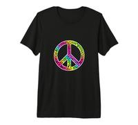Peace Sign Rainbow Leopard Print Premium T-Shirt