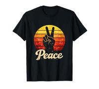 Peace Sign Retro Distressed 80s Global Unity Advocate T-Shirt