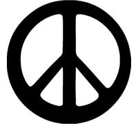 'Peace Sign' Rubber Stamp - Unmounted Design for Crafting & Scrapbooking, A8 (RS00053096)