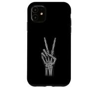 Peace Sign Skeleton Hand Funny Radiology Tech Case for iPhone 11