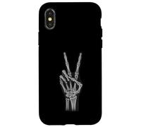 Peace Sign Skeleton Hand Funny Radiology Tech Case for iPhone X/XS