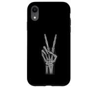 Peace Sign Skeleton Hand Funny Radiology Tech Case for iPhone XR