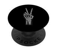 Peace Sign Skeleton Hand Funny Radiology Tech PopSockets Adhesive PopGrip
