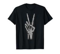 Peace Sign Skeleton Hand Funny Radiology Tech T-Shirt