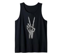 Peace Sign Skeleton Hand Funny Radiology Tech Tank Top