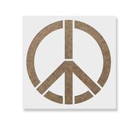 Peace Sign Stencil - Craft Airbrush Painting Wall Art Decor DIY Template 7.5 Mil Mylar Plastic Reusable