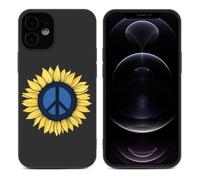 Peace Sign Sunflower of Ukraine Flag Slim Phone Case Suitable for iPhone 12 Series